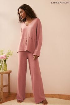Laura Ashley Pink V-Neck Lounge Co-ord Jumper (377507) | AED200