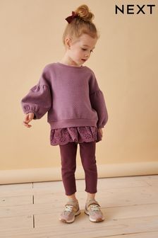 Purple Broderie Hem Leggings Set (3mths-7yrs) (377613) | $26 - $33