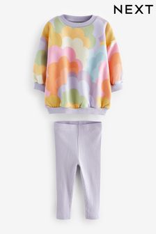 Lilac Purple Cloud Sweatshirt & Leggings Set (3mths-7yrs) (377728) | HK$122 - HK$157