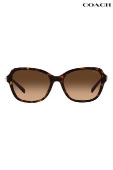 Коричневые солнцезащитные очки Coach 0hc8349u (378822) | €175