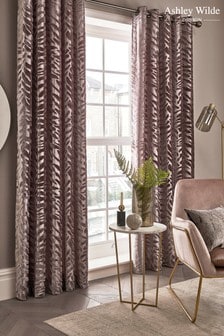 Ashley Wilde Copper Jovan Lined Eyelet Curtains (378918) | €54 - €132