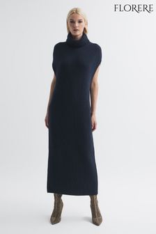فستان متوسط الطول منسوج برقبة مطوية من تشكيلة Florere (379499) | <bdo dir="ltr">102</bdo> ر.ع