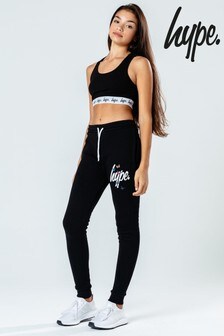 HYPE GIRLS BLACK BUTTERFLY SCRIPT LEGGINGS