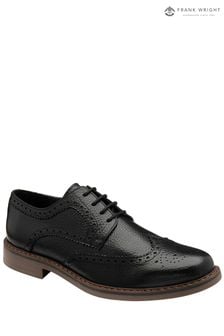 Frank Wright Black Mens Leather Lace-Up Brogues (379525) | ₪ 302