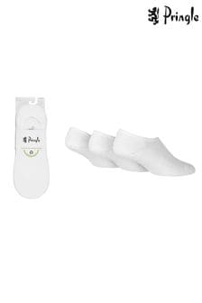 Pringle White Super Low Cut Cushioned Shoe Liners Socks (379565) | AED78