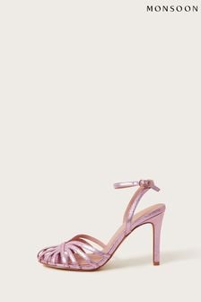 Monsoon Pink Caged Metallic Heels (379614) | MYR 390