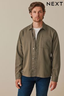 Braun/Stein - Twill-Hemdjacke (380591) | 67 €