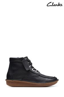 Clarks Black Leather Funny Cedar Boots (380901) | €143