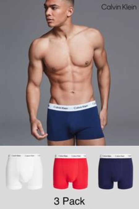 Calvin Klein Cotton Stretch Low Rise Trunks 3 Pack (380916) | $69