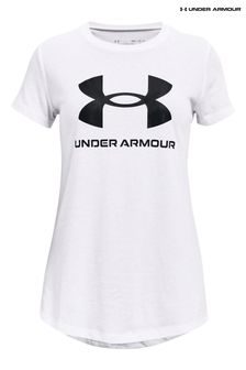 Under Armour White Sportstyle Logo Short Sleeve T-Shirt (381664) | SGD 35