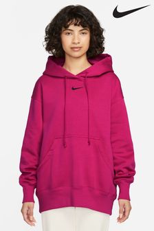 Nike Fushsia Pink Oversized Mini Swoosh Hoodie (382349) | €37
