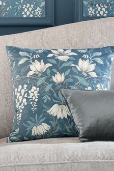 Laura Ashley Seaspray Blue Square Parterre Printed Cushion (382716) | €59