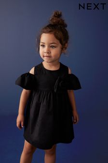 Black Corsage Cold-Shoulder Dress (3mths-8yrs) (382838) | €13 - €18