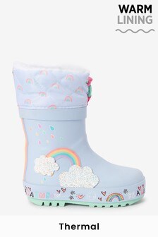 Blue Rainbow Thinsulate™ Warm Lined Thermal Cuff Wellies (383438) | €21.50 - €24