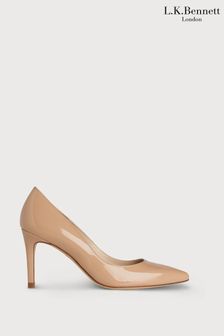 LK Bennett Nude Floret Patent Leather Pointed Toe Courts (383695) | 308 €