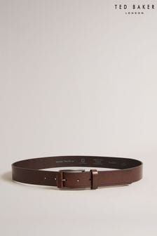 Ted Baker Brown Linded Embossed Leather Belt (384077) | SGD 97