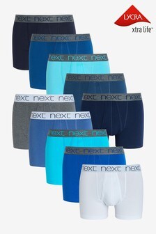 Blue Mixed Colour A-Front Boxers 10 Pack (384300) | €59