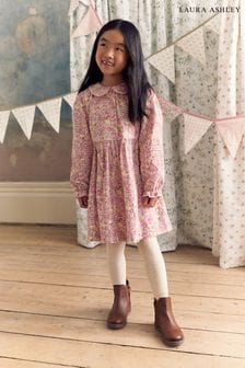 Laura Ashley Pink Long Sleeve Floral Cord Prom Dress (384376) | AED83 - AED100