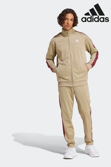 Mens adidas beige tracksuit hot sale