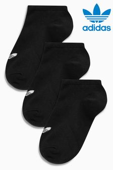 黑色鍍鉻 - Originals三葉草線條標誌襪子3對裝 (384481) | NT$560