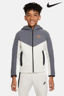 Czarny/biały - Polarowa bluza z kapturem Nike Tech, zapinana na suwak (385161) | 505 zł