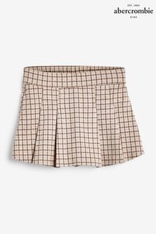 Abercrombie & Fitch Plaid Micro Mini Brown Skirt (385507) | BGN81