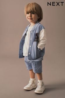 淡藍色 - 字母和短褲套裝 (3個月至7歲) (385894) | NT$890 - NT$1,070