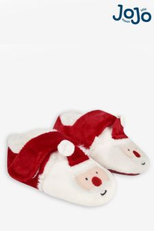 JoJo Maman Bébé Red Santa Slipper Shoes (386102) | ₪ 83