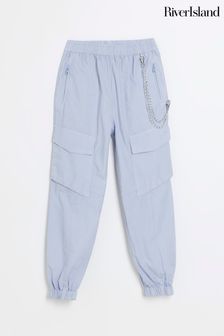 River Island Blue Girls Pull On Cargo Trousers (386368) | €15