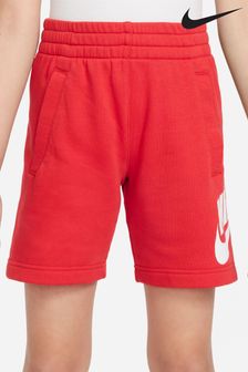 Roșu - Pantaloni scurți flaușați din fleece Nike Club (387174) | 197 LEI