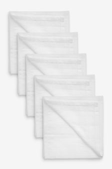 White Muslin Burp Cloths 5 Pack (387251) | CA$27