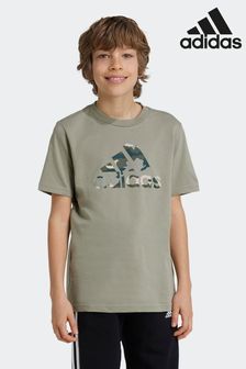 adidas Green Boys Camo T-Shirt (387362) | kr195