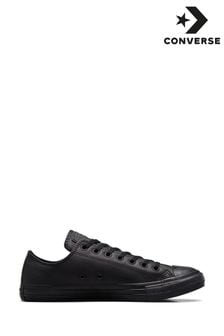 Converse Black Chuck Taylor All Stars Leather Ox Trainers (387559) | KRW149,400