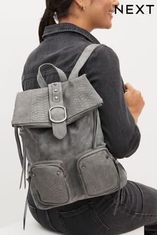 Серый - Замшевый рюкзак в стиле милитари (387587) | €27