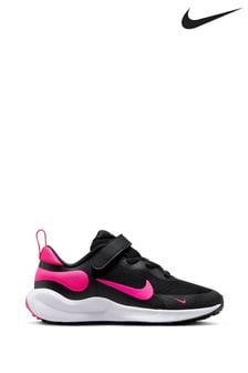 Nike Black/Pink Junior Revolution 7 Trainers (388660) | $60