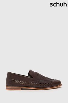 Schuh Rohan Woven Brown Loafers (388920) | $111