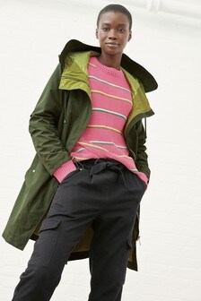 Parka à manches froncées