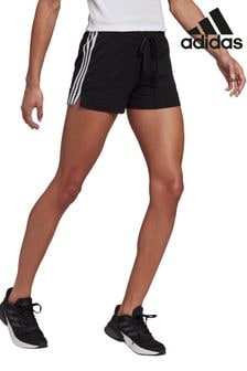 adidas Black Slim Essentials 3-Stripes Shorts (389268) | $39