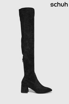 Черные сапоги-ботфорты с заостренным носком Schuh Daz (389354) | €73