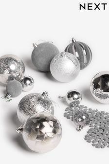 50 Pack Silver Shatterproof Baubles (389462) | $26