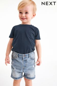 海軍藍 - 短袖素面T恤 (3個月至7歲) (389850) | NT$130 - NT$220