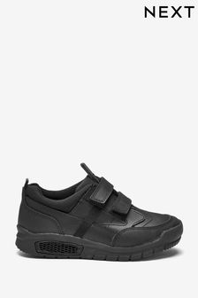 Czarny - Skórzane buty Airflow zapinane na rzep (390736) | 162 zł - 195 zł