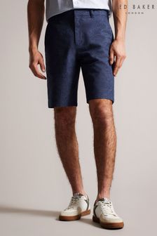 Ted Baker Navy Galera Semi-Plain Shorts (390856) | $148