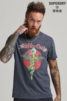 Superdry Grey Mötley Crüe x Limited Edition T-Shirt (391077) | AED194