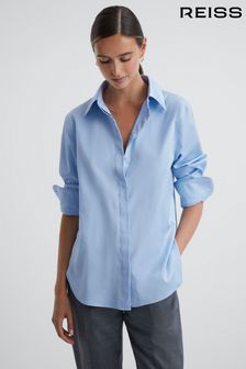 Reiss Blue Lia Premium Cotton Shirt (391154) | SGD 435
