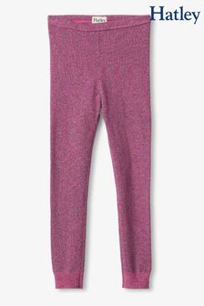 Hatley Pink Glitter Knit Leggings (391504) | €27