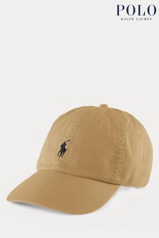 Бежевый - Саржевая кепка с логотипом Polo Ralph Lauren (391515) | €73