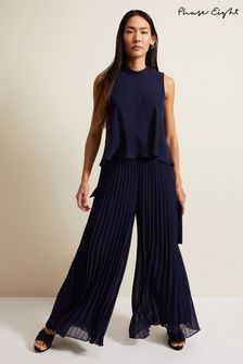 Phase Eight Blue Eden Pleated Jumpsuit (392159) | 244 €
