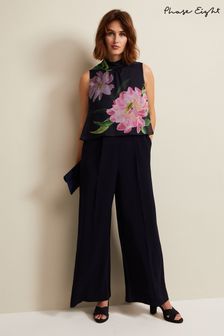 Phase Eight Black Agnes Floral Overlay Jumpsuit (392245) | ₪ 800