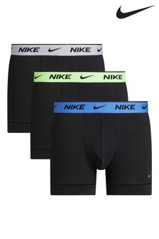 Nike Black/blue Mens Underwear Everyday Cotton Stretch Boxer Briefs 3 Pack (392688) | €40